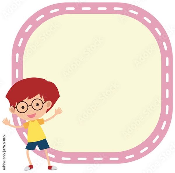 Fototapeta boy with background frame