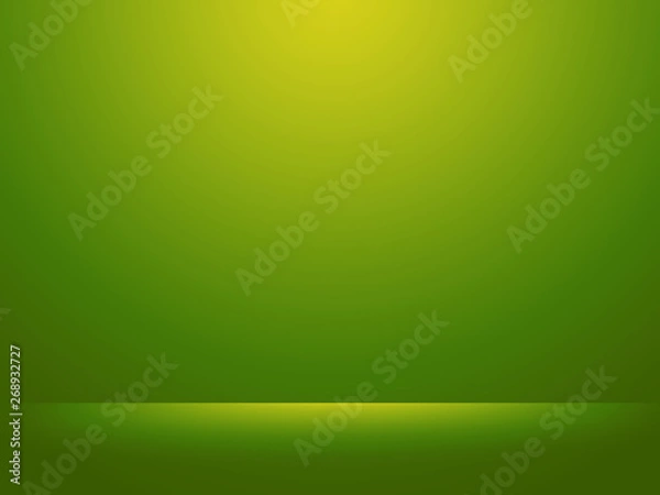 Fototapeta Abstract green background for web design templates, product studio room, christmas, valentine and business report with smooth gradient color. Green and yellow background.