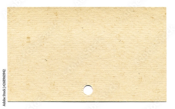 Fototapeta Index card on white background