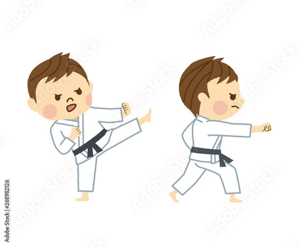 Fototapeta 空手をする男性