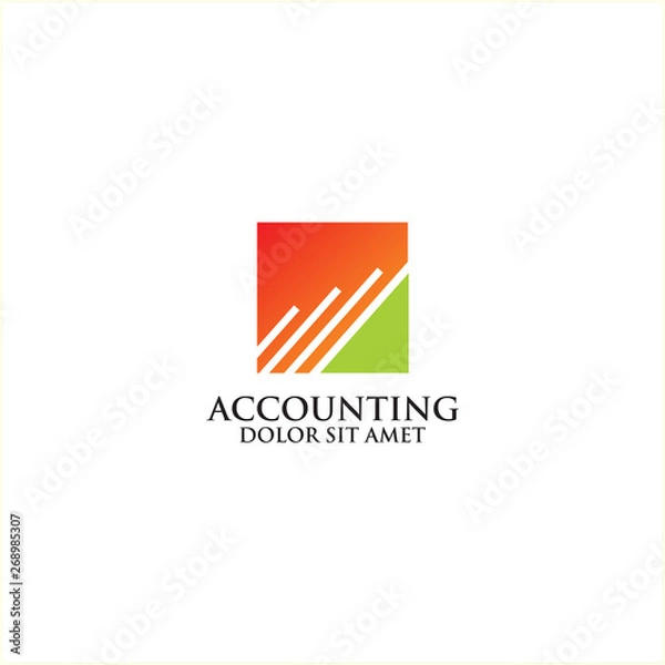 Fototapeta Creative Accounting Concept Logo Design Template