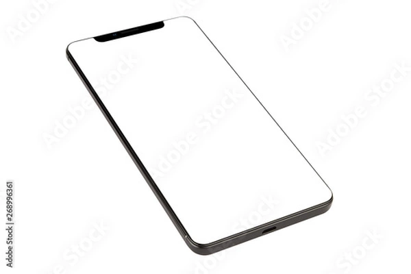 Fototapeta Isolated Black Full Display Smartphone