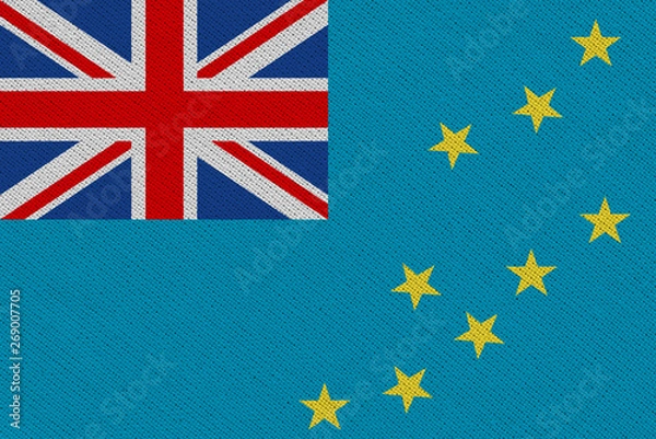 Obraz Tuvalu fabric flag
