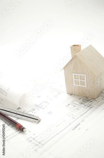 Obraz 家と図面