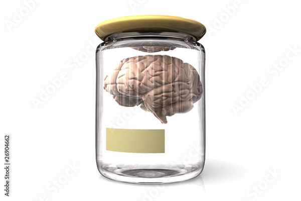 Obraz Brain in a glass pot