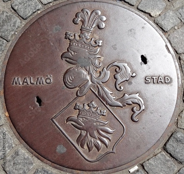 Fototapeta Kanaldeckel Malmö