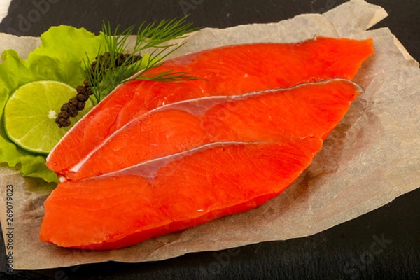 Fototapeta Salted salmon