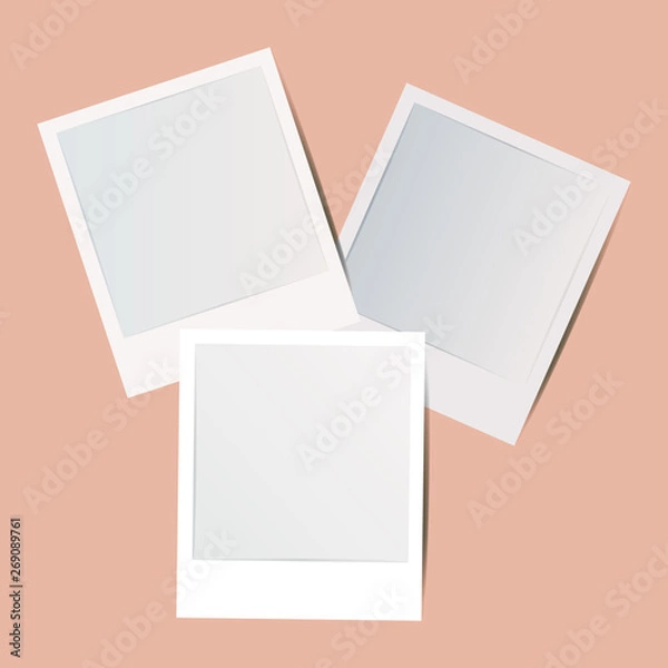 Obraz Blank Retro foto frame Collection with shadow