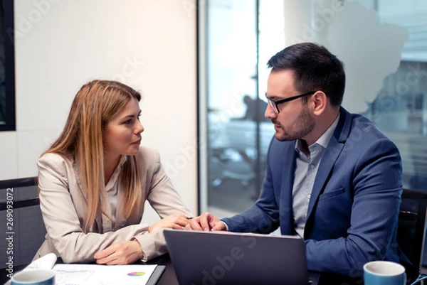 Obraz Business people working in office