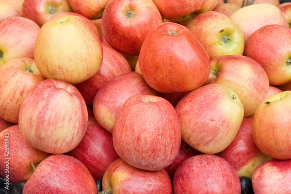 Fototapeta background made of fresh apples