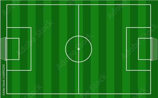 Obraz Soccer field. Vector.