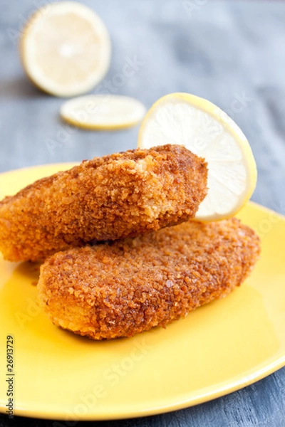 Obraz Fish zrazy coat with breadcrumbs