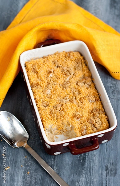 Obraz Cauliflower sformato over the black table