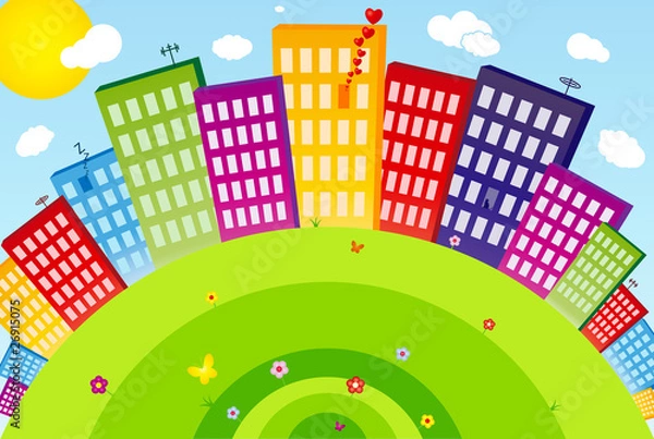 Fototapeta Funny city