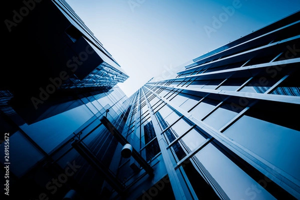 Fototapeta Office building window close up.