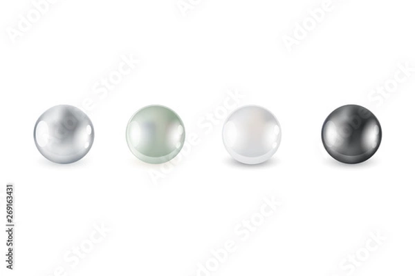 Obraz beautiful set with pearls.isolated objects.vector
