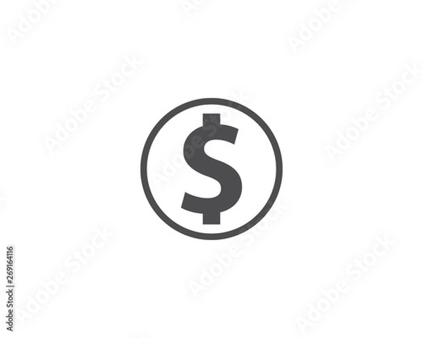 Fototapeta dollar icon vector template