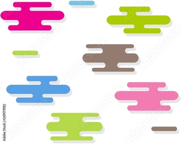 Obraz Seamless multicolored modern abstract pattern over white background