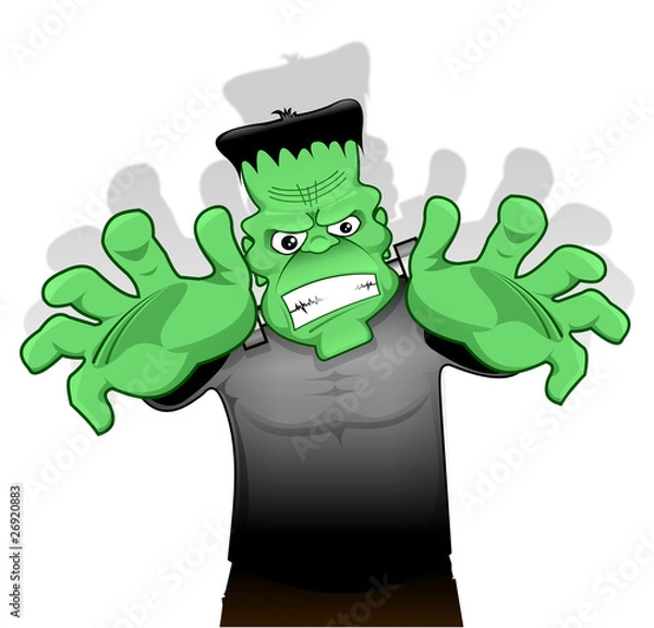 Obraz Frankenstein on white background
