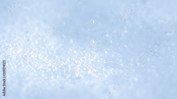 Fototapeta White background snow christmas, new year. 3d illustration, 3d rendering.