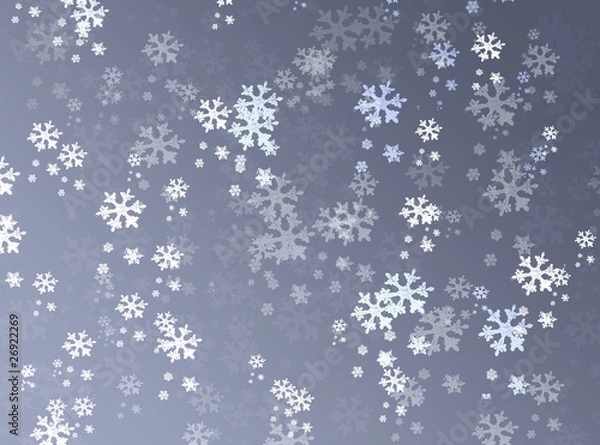 Fototapeta Silver winter background