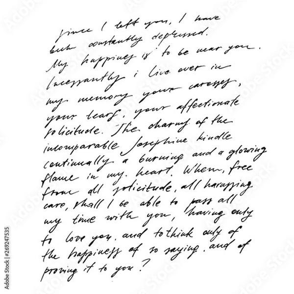 Fototapeta Handwritten abstract text wallpaper. Imitation of a abstract vintage lettering. Letters used in inscriptions, ornaments, background.