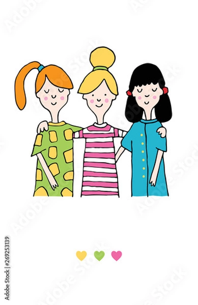 Obraz Besties greeting card