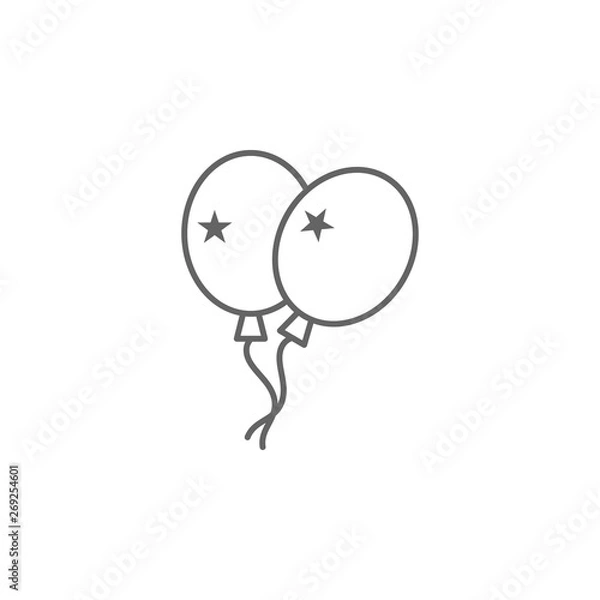 Fototapeta Balloons USA outline icon. Signs and symbols can be used for web, logo, mobile app, UI, UX