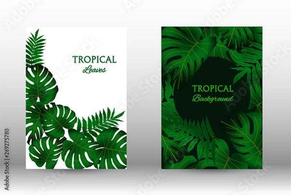 Fototapeta A set of tropic