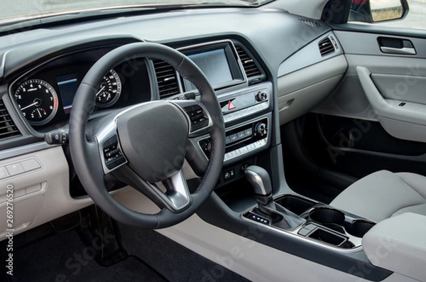 Obraz Modern car interior details