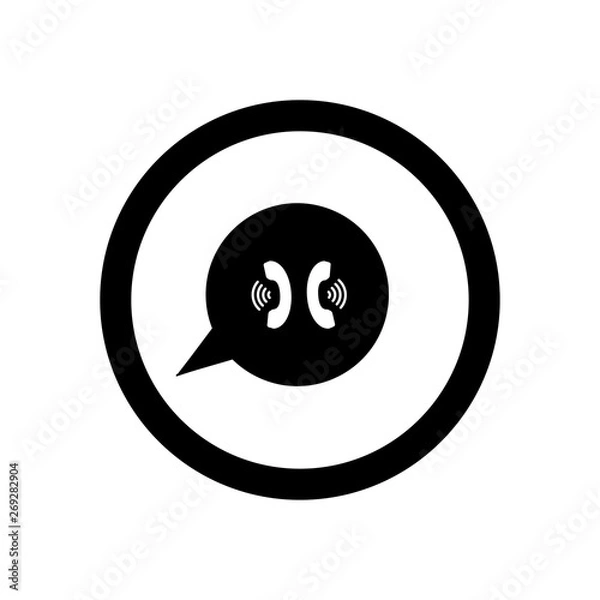 Obraz Bubble, chat, circle, communication, message, talk icon