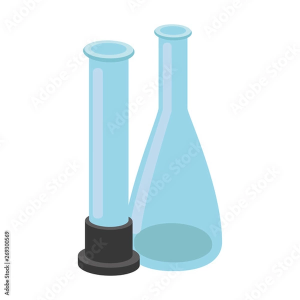 Fototapeta laboratory instruments in white background