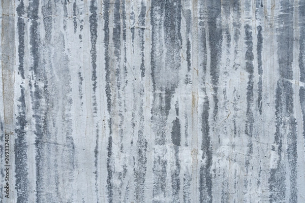 Fototapeta Dirty white painted dark concrete wall texture background