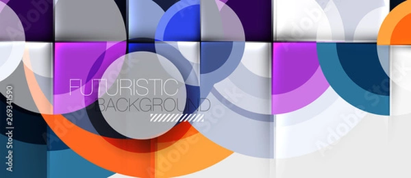 Fototapeta Circular geometrical design template