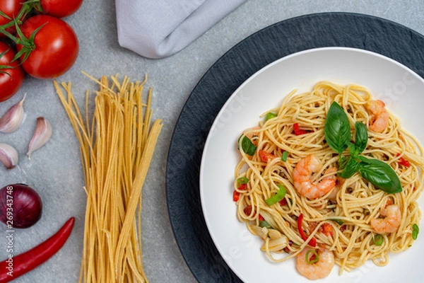Fototapeta Spaghetti Scampi