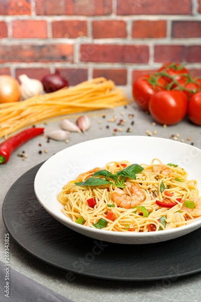Fototapeta Spaghetti Scampi