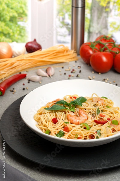 Fototapeta Spaghetti Scampi