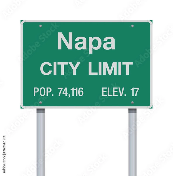 Fototapeta Napa City Limit road sign