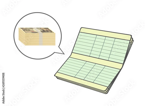 Obraz 通帳内のお金