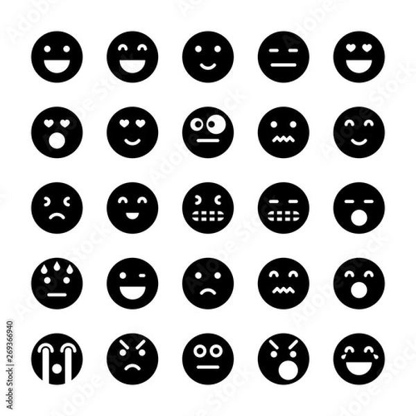 Fototapeta Emoticons Icons Pack