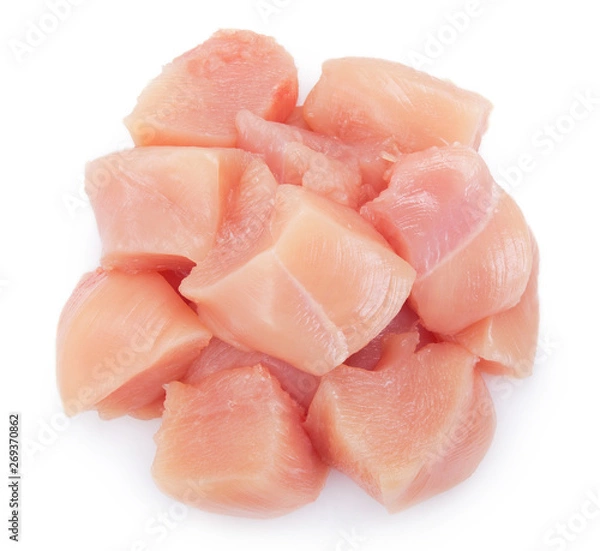 Fototapeta Raw chicken fillet on white background