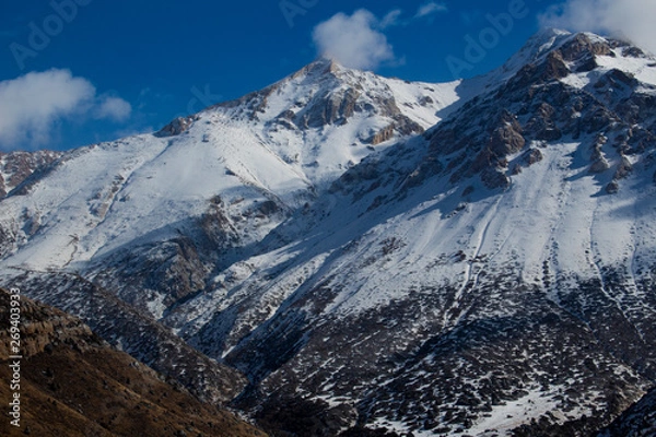 Obraz snow on the mountain and clouds 