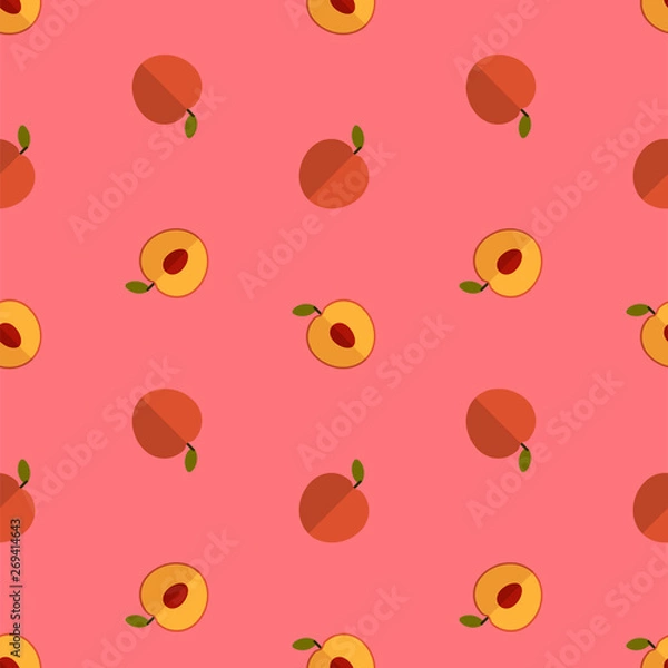 Fototapeta Pear Pattern with a beautiful flat background