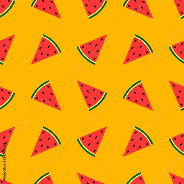 Fototapeta Watermelon Pattern with a beautiful flat background