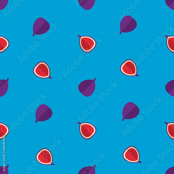Fototapeta Fig Pattern with a beautiful flat background