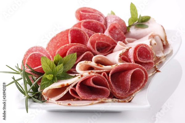 Obraz Salami and ham