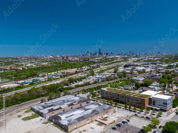 Obraz Chicago Industrial Aerial