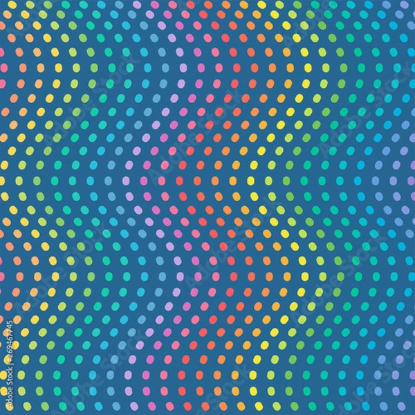 Obraz Navy blue background on rainbow color pattern vector