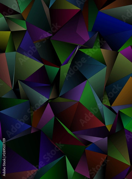 Fototapeta Abstract Low-Poly background. triangulated texture. Design 3d. Polygonal geometrical pattern. Triangular modern style