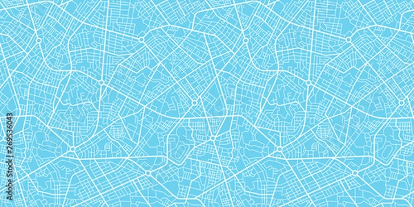 Obraz Urban vector city map seamless texture